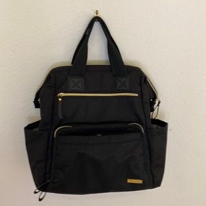 Skip Hop Mainframe Wide Open Backpack Diaper Bag in Black